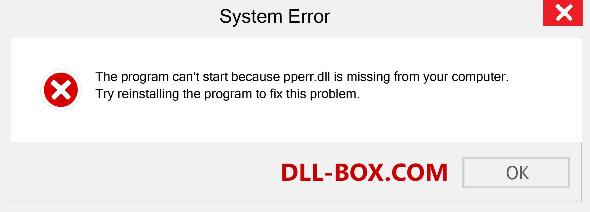  pperr.dll file is missing?. Download for Windows 7, 8, 10 - Fix  pperr dll Missing Error on Windows, photos, images